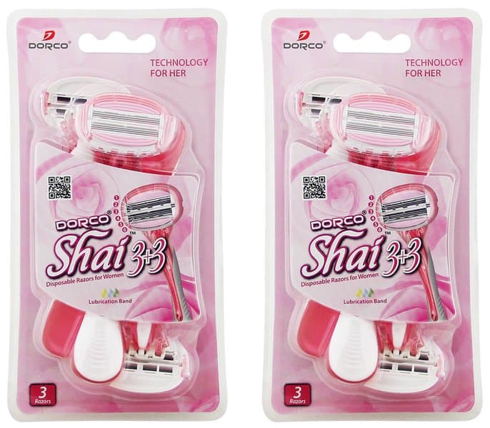 Rakhyvel för tjejer 6-pack Dorco Shai 3+3