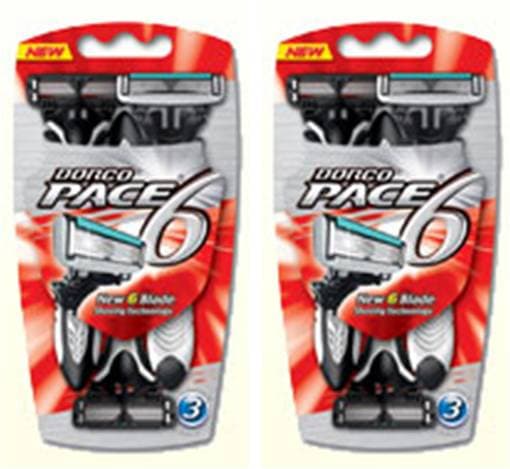 Rakhyvel för män, killar 6-pack Pace6 6-bladiga rakhyvlar