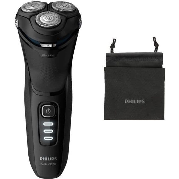 PHILIPS S3233 / 52 -sarjan 3000 sähkökäyttöinen parranajokone 100% - 27 itseteroittavaa terää parranajoon, kuivalle tai märälle iholle