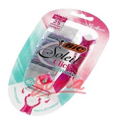 Bic The razor Soleil 3 Click Sensitive 1op. (+ Razor blades 4)