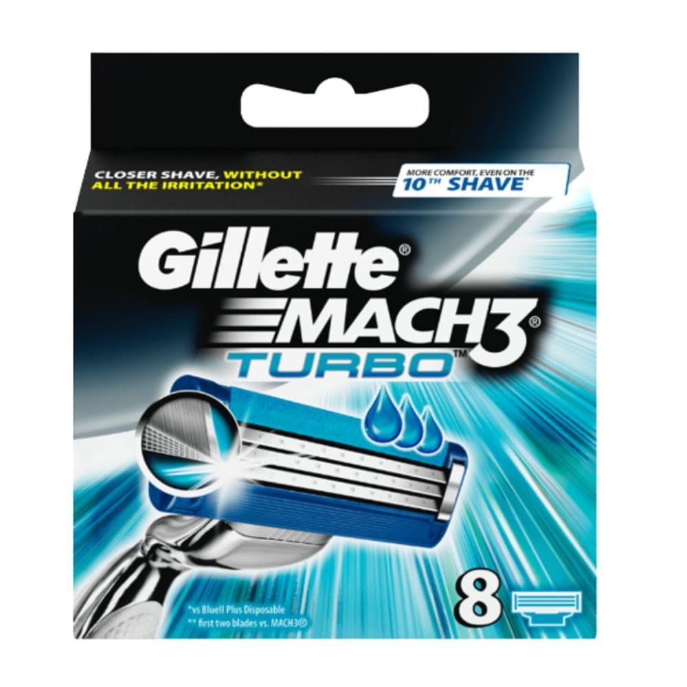 Gillette Rakblad Mach 3 Turbo - 8 pack