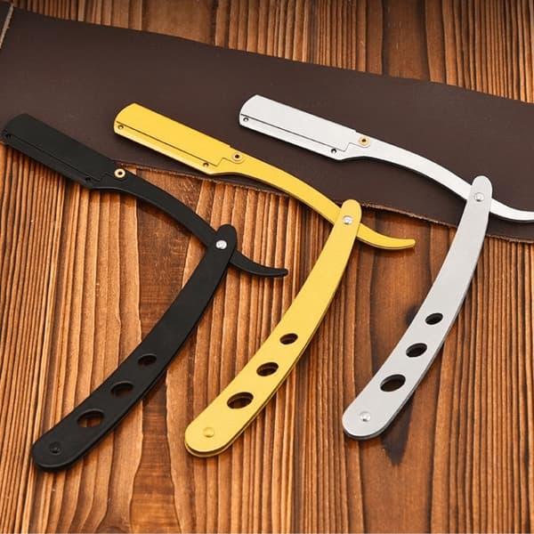 Barberkniv i rustfrit stål - Shavette Hårfjerning Sølv