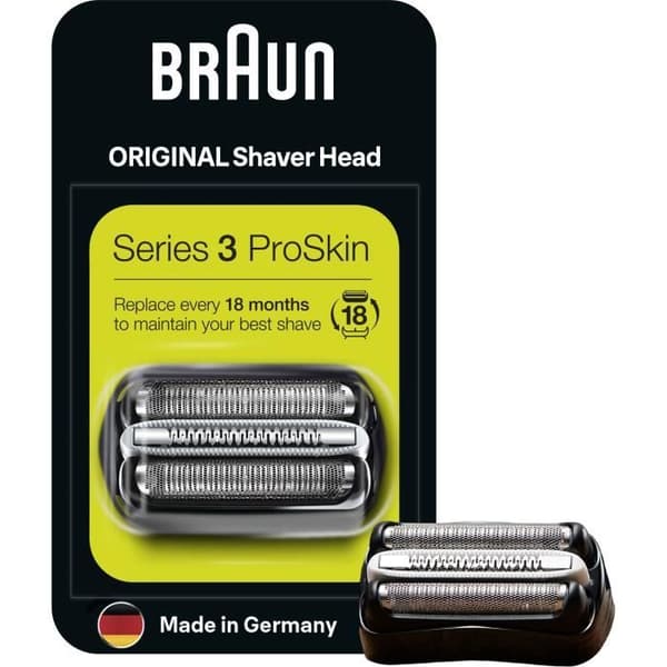 Rakhyvelhuvud - BRAUN - Kassett 32B SERIE 3 - Silver
