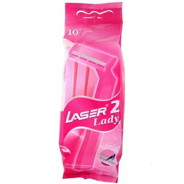 Laser 2 - Dubbelbladiga engångshyvlar x10 -