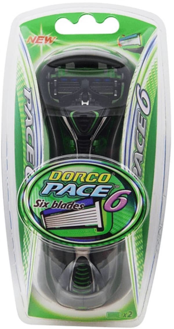 24st Dorco Pace6 rakhyvel + 48st rakblad - 6-bladig hyvel för män