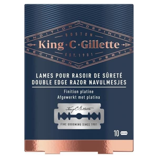 KING C. GILLETTE Säkerhetsrakblad x10