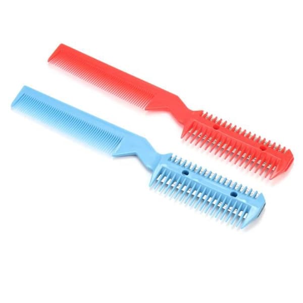 2x Razor Comb Hårklippning Thinner Med Hårtrimmer Frisörblad