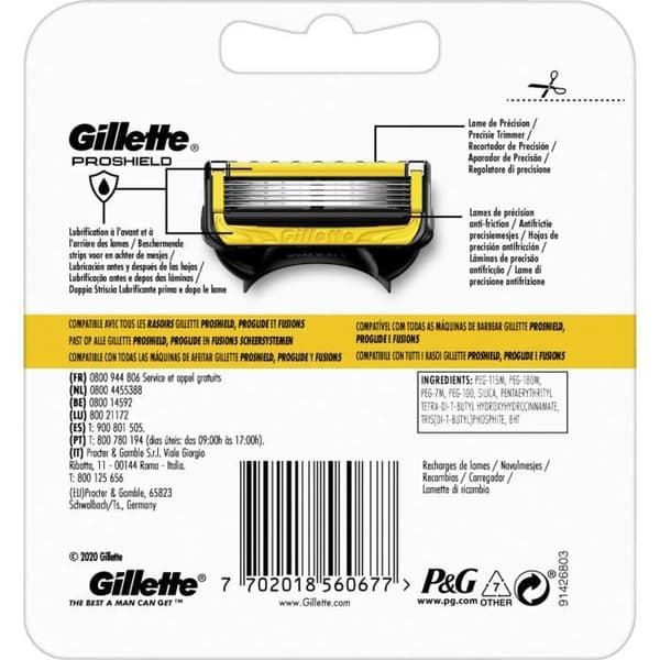 GILLETTE ProShield rakblad x4