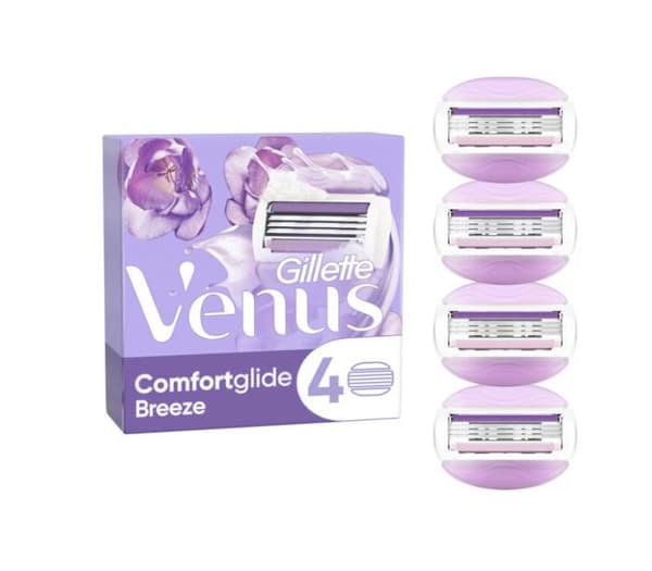 Set med 4 ComfortGlide Breeze VENUS rakblad
