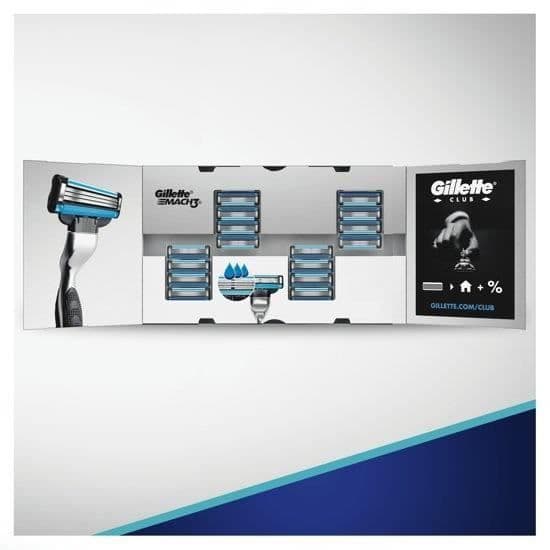 GILLETTE Mach3 paket med 18 ersättningsblad, 18 rakblad säljs ensamma