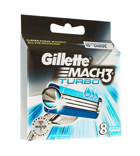 Gillette Mach3 Turbo spare blades for men 8 pcs