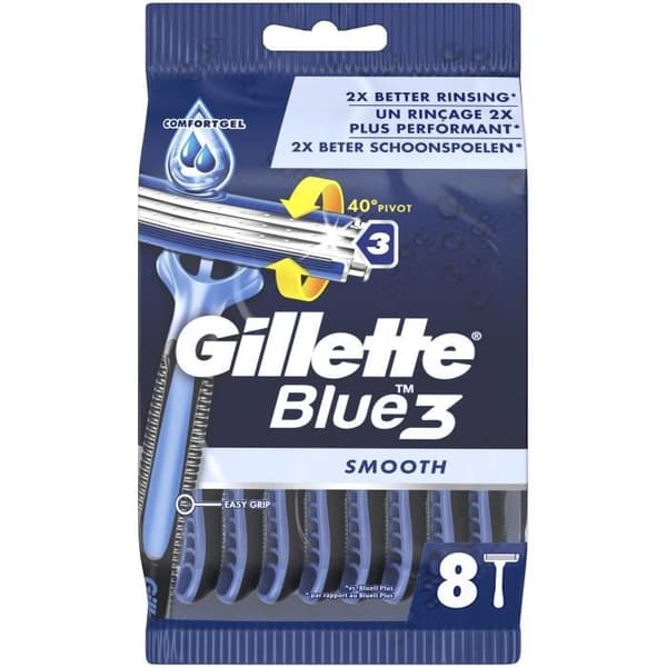 GILLETTE Engångsrakhyvlar Blå 3 x8