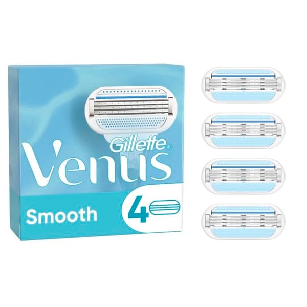 Rakhyvningar för Rakhyvlar - Venus - Slät - 3 Blad - 4 Enheter - Total Komfort