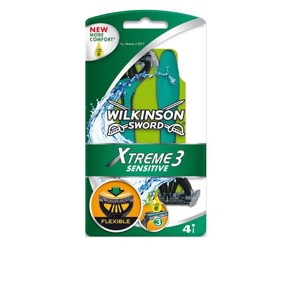 WILKINSON XTREME-3 SENSITIVE disposable razor 4 u