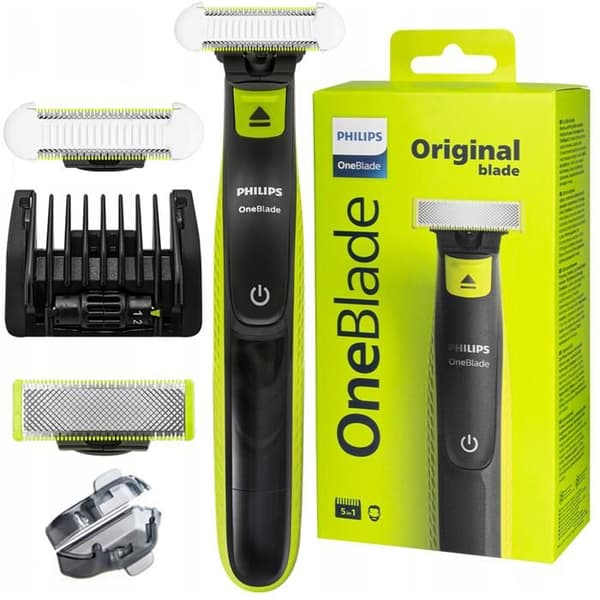 Elrakapparat - PHILIPS - OneBlade QP229/52 - SkinProtect-blad - Fodral ingår - För känslig hud