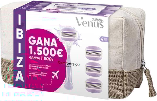 Gillette Venus Breeze Neceser Ibiza machine + 4 refills