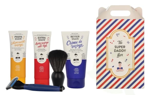 Monsieur Barbier The Super Daddy Box 325 ml Shaving Cream 175ml/Pre Shaving Lotion 75ml/After Shave Balm 75ml/Razor/Shaving Brush
