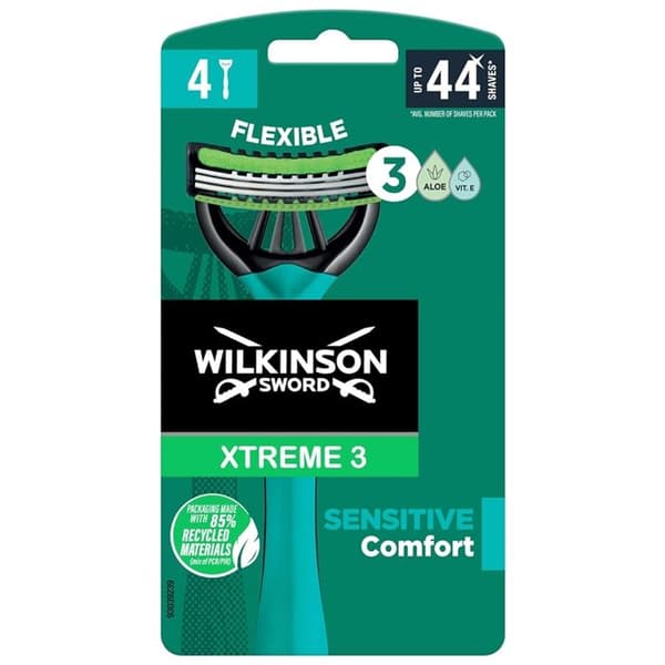 Rakhyvel - Wilkinson Sword - Xtreme 3 - 4 blad - Återfuktande gel - Unisex
