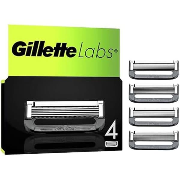 Rakhyvlar - GILLETTE - Gillette Labs - Paket med 4 - 5 blad - Exfolieringsstång