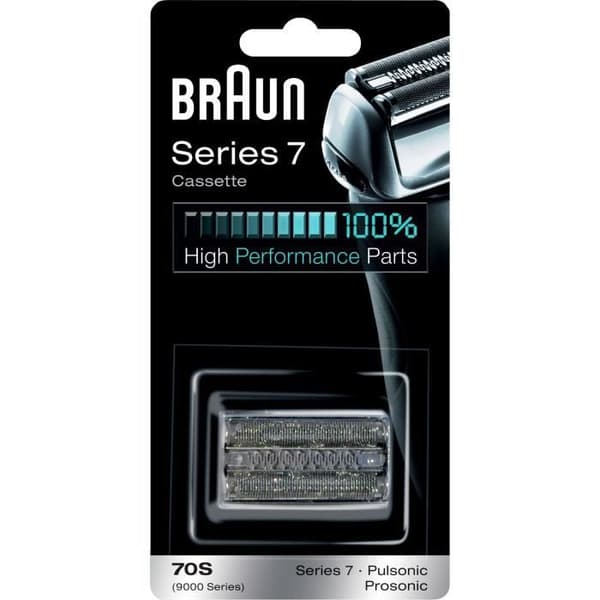 Rakhyvelshuvud - BRAUN - Kassett 70S SERIE 7 / PULSONIC - Silver