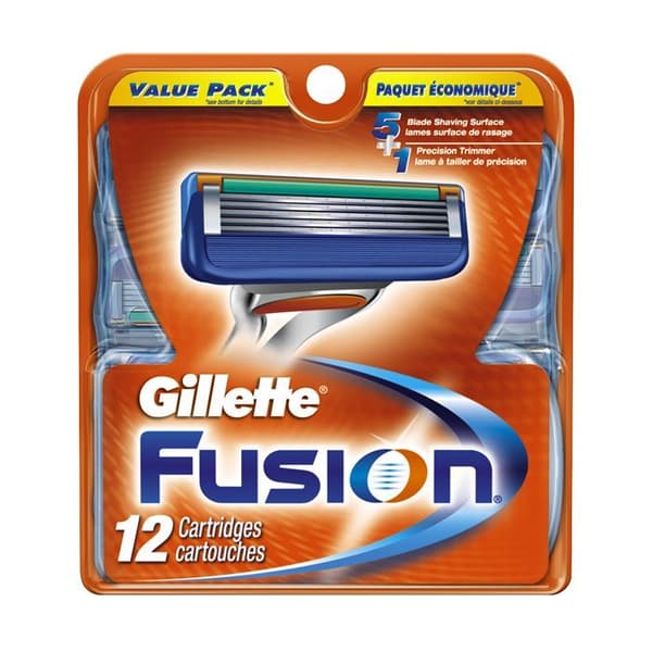GILLETTE FUSION BLADES - 12 refills
