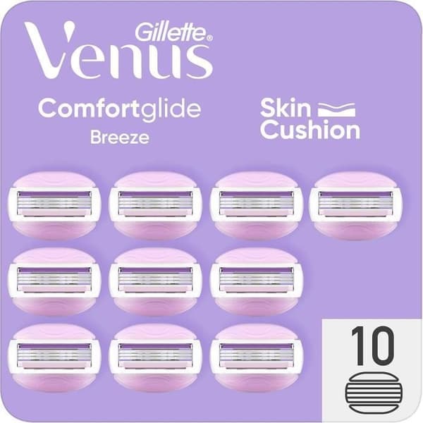 Rakblad - GILLETTE VENUS - ComfortGlide Breeze - Paket med 10 - 3 blad - Återfuktande gel