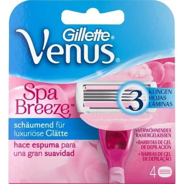 Gillette rakblad 4 blad Venus Breeze SPA rosa