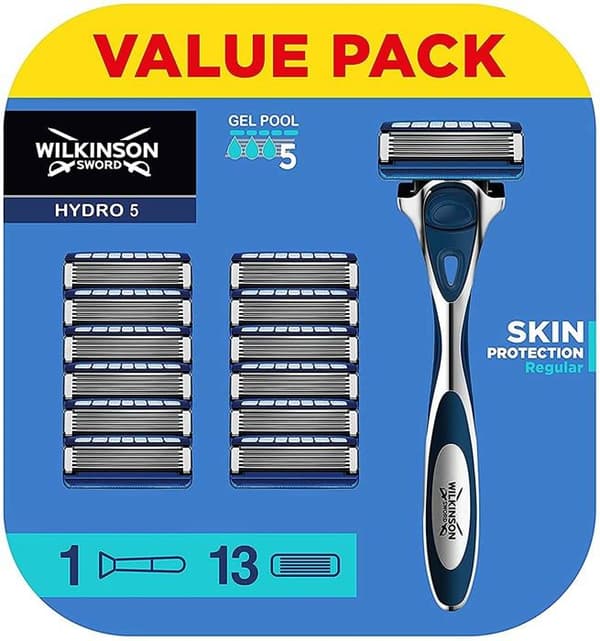 Wilkinson Hydro 5 Hudskydd Rakapparat med 1 st reservblad + 13 st kassettblad