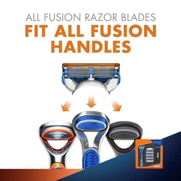 Rakhyvel - Gillette - Fusion 5 System - 5 blad - 1 månads påfyllning - För normal hud