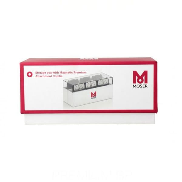 Rakfodral - Moser rakhyvelhållare Set med sex magnetspetsar 1801-7000 med förvaringsbox.