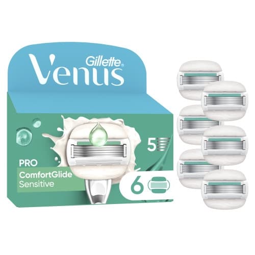 Venus - Gillette Venus Pro ComfortGlide Sensitive Razor Blades - Green/White - 6 pcs