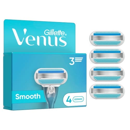 Venus - Gillette Venus Smooth Razor Blades for Women - Blue/White - 4 pcs