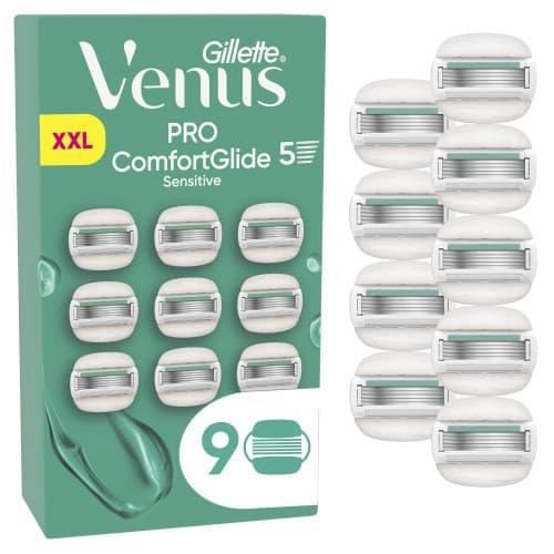 Venus - Gillette Venus Pro ComfortGlide Sensitive Razor Blades - Green/White - 9 pcs