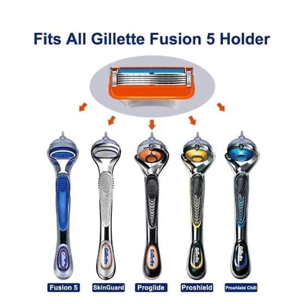 24 förpackningar 5 blad kompatibelt Gillette Fusion Proglide Power Replacement Razor Kit