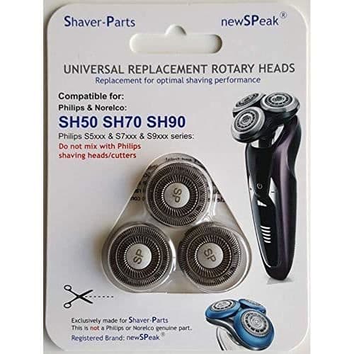 Alternativa/kompatibla rakhuvuden modell SH50 SH70 SH90 passar in/passar för S5000, S6000, S7000 och S9000 rakapparater.