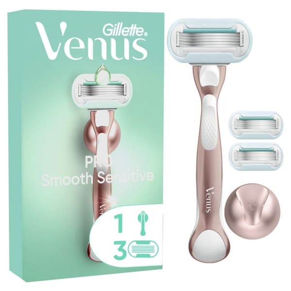 Rasoir Venus PRO Smooth Sensitive + 3 påfyllningar