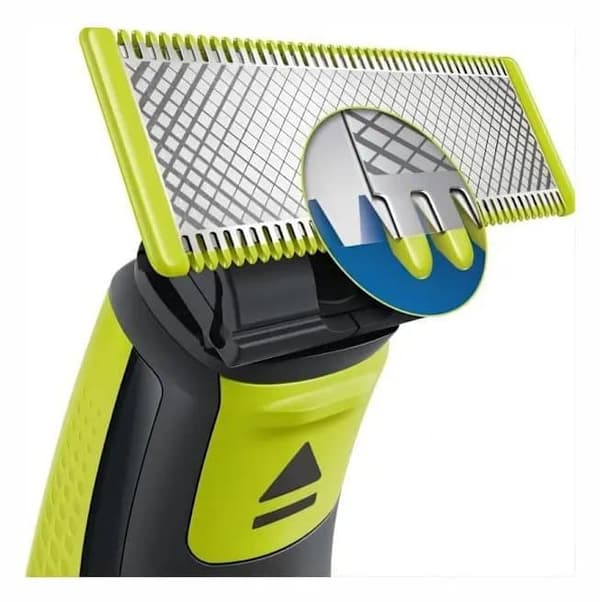För OneBlade elektriska rakapparater och trimmers, utbytesblad, slitstarkt rostfritt stål, kant och rakning, modell QP230/50
