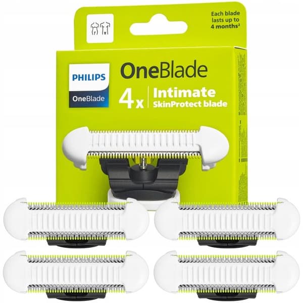 4x LAME FÖR PHILIPS ONEBLADE SKINPROTECT INTIME QP229 RAKNINGSVERKTYG FÖR KVINNOR