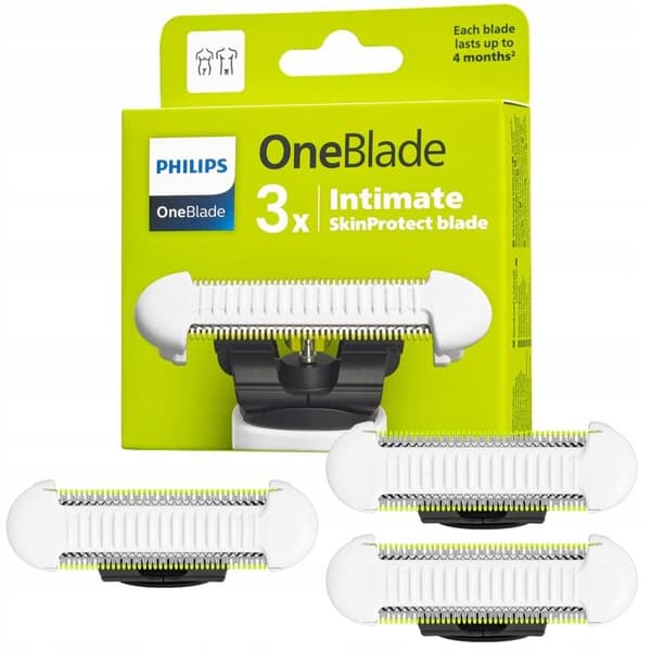 3x LAME FÖR PHILIPS ONEBLADE SKINPROTECT INTIME QP229 RAKNINGSVERKTYG FÖR KVINNOR