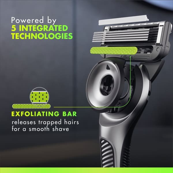 Gillette Rakhyvel Labs + 2st rakblad, magnetiskt ställ & resefodral