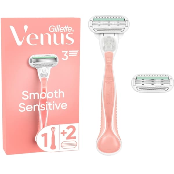Gillette Rakhyvel Smooth Sensitive Pink + 2st rakblad