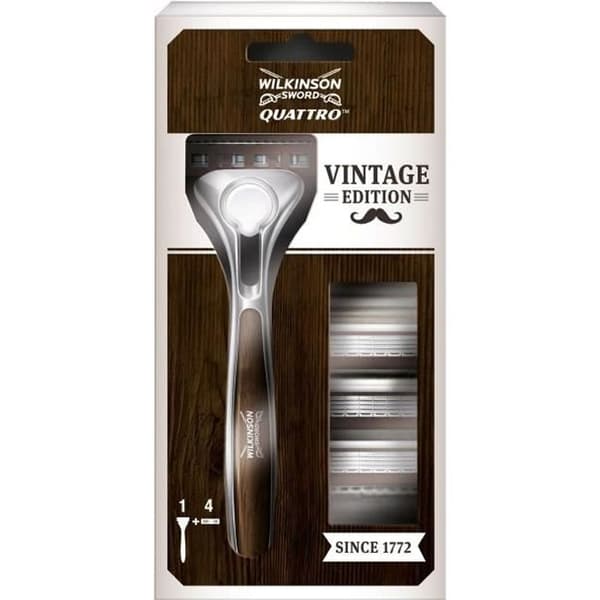 WILKINSON Quattro Wood Origine Razor + 4 blad