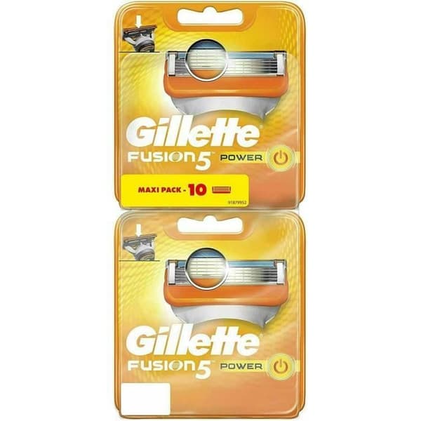 Gillette Fusion 5 Power rakblad för män, paket med 10 ersättningsblad