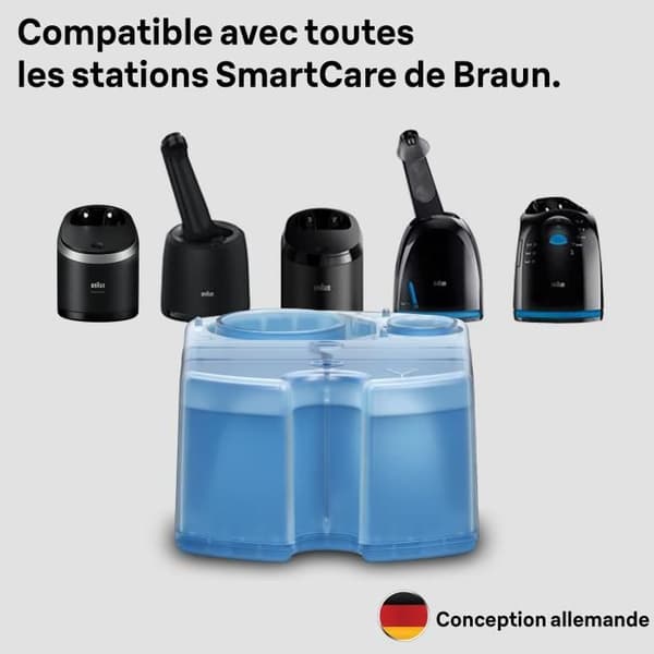 3-i-1-påfyllning - BRAUN - ShaverCare - För SmartCare-stationer, hygienisk rengöring - Paket med 6