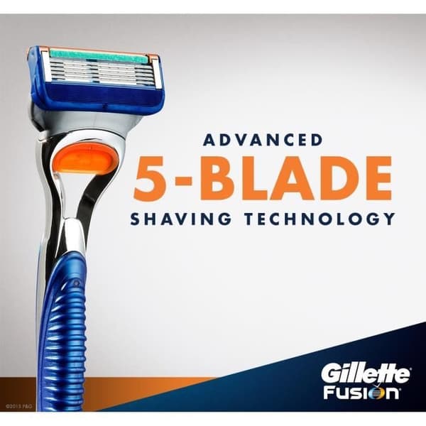Rakhyvel - GILLETTE - Fusion - 4 Blad - Kompatibel med Gel - För Män