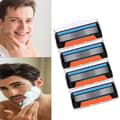Miniatyrbillede 3 af 6: Auledio 12 Pack udskiftningsblade til Fusion manuelle barbermaskiner udskiftningsblade udskiftningsblade til barbermaskiner stilfuld orange