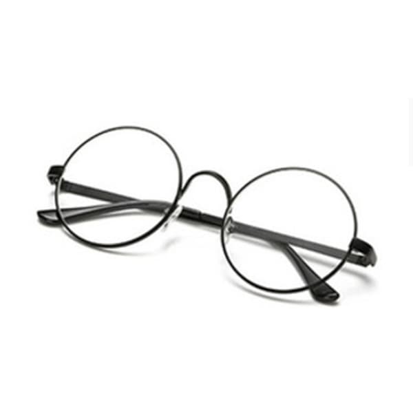 Retro Runda Läsglasögon Svart Styrka  3.0 Glasögon