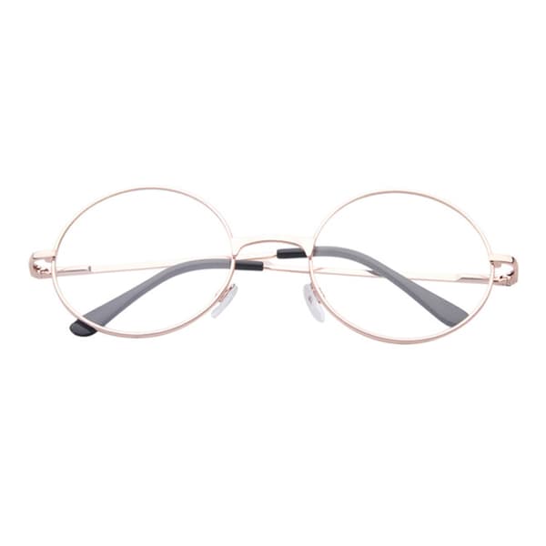Retro Round Reading Glasses Gold Styrke 1.0 Briller