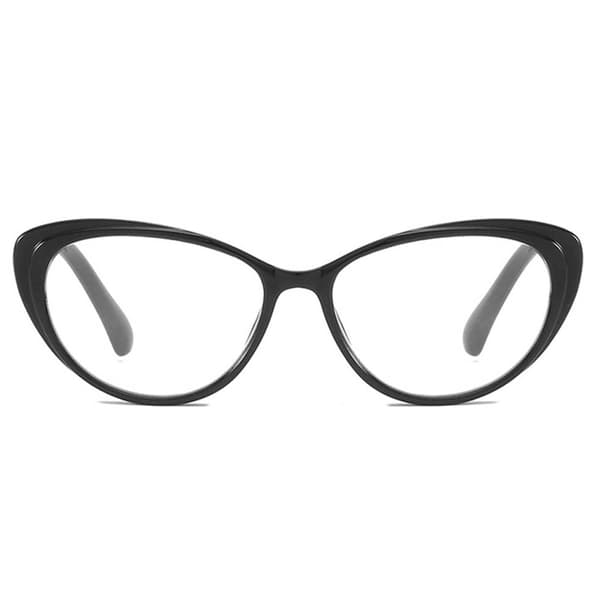 Spetsiga Svarta Cat Eye Läsglasögon Styrka  1.0 Glasögon