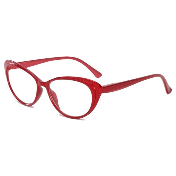 Spetsiga Röda Cat Eye Läsglasögon Styrka  1.0 Glasögon